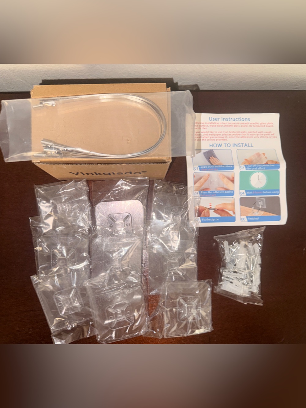 Clear Picture Hanging Kit with Silver Cables